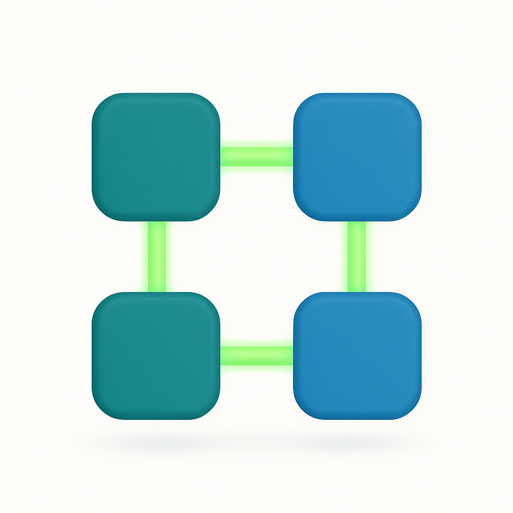 ERP system dashboard with business modules