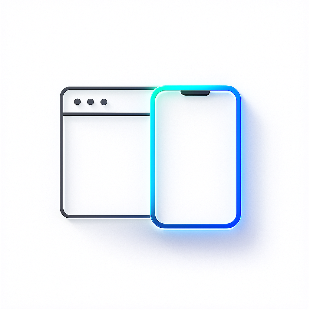 Modern responsive website mockup